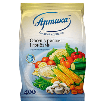Vegetables with rice and mushrooms
